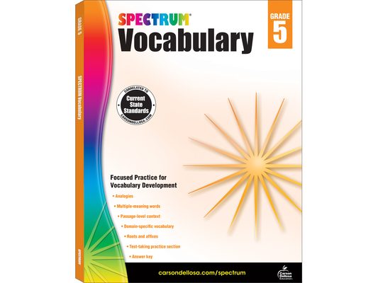 Spectrum Vocabulary, Grade 5: Volume 88