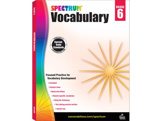 Spectrum Vocabulary, Grade 6: Volume 89