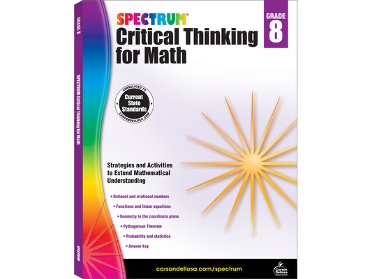 Spectrum Critical Thinking for Math, Grade 8: Volume 50