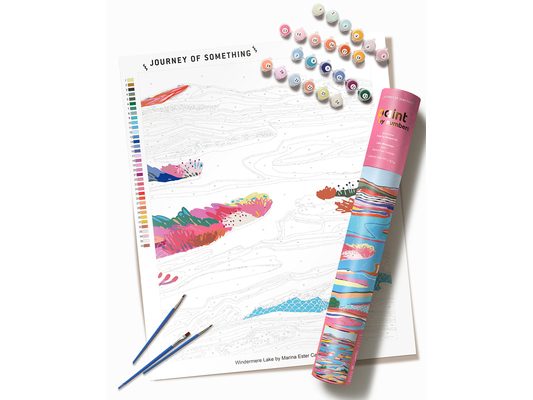 Lake Windermere Paint by Numbers Kit & Canvas - DIY Adult Craft Kit - Artist Designed