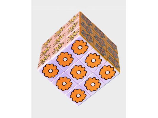 Art Cube - Flower Pop Puzzle Game Cube with Artistic Patterns
