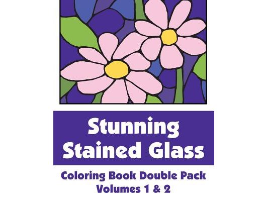 Stunning Stained Glass Coloring Book Double Pack (Volumes 1 & 2)