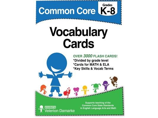 Common Core Vocabulary Cards: Black & White Version