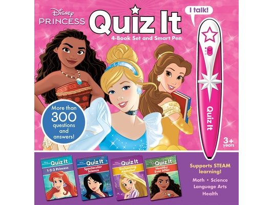 Disney Princess: Quiz It 4-Book Set and Smart Pen [With Battery]