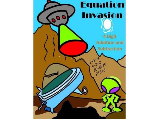 Equation Invasion: 4 Digit Addition and Subtraction