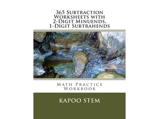 365 Subtraction Worksheets with 2-Digit Minuends, 1-Digit Subtrahends: Math Practice Workbook