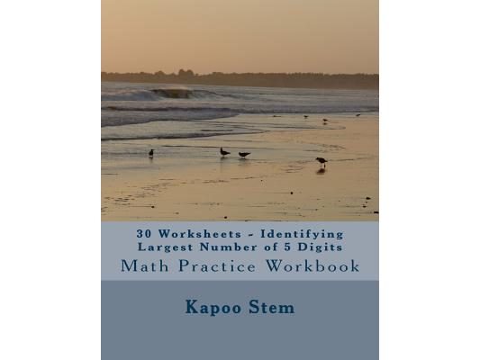 30 Worksheets - Identifying Largest Number of 5 Digits: Math Practice Workbook