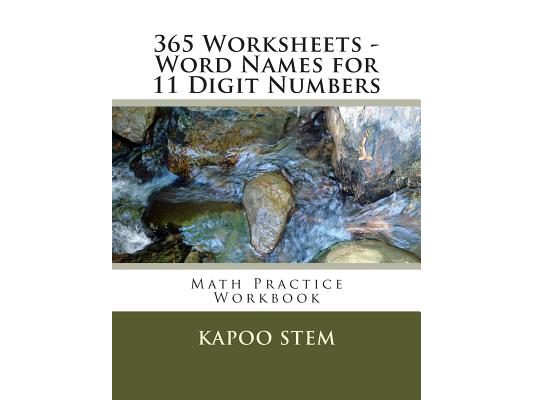 365 Worksheets - Word Names for 11 Digit Numbers: Math Practice Workbook