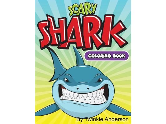 Scary Sharks Coloring Book