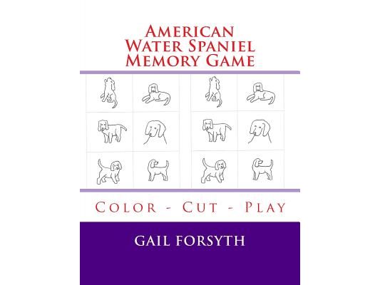 American Water Spaniel Memory Game: Color - Cut - Play