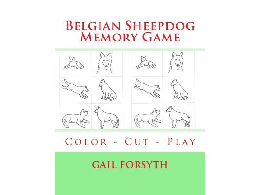 Belgian Sheepdog Memory Game: Color - Cut - Play