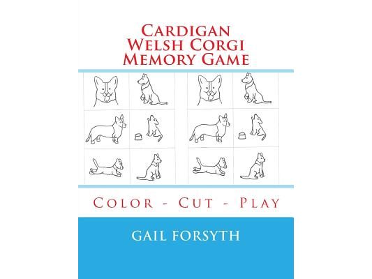 Cardigan Welsh Corgi Memory Game: Color - Cut - Play