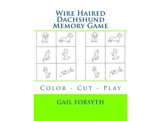 Wire Haired Dachshund Memory Game: Color - Cut - Play