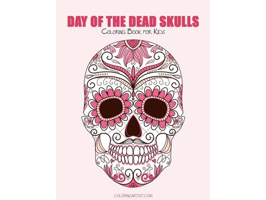 Day of the Dead Skulls Coloring Book for Kids 1