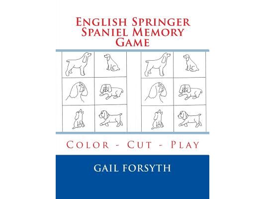 English Springer Spaniel Memory Game: Color - Cut - Play