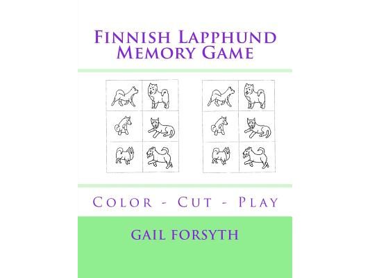 Finnish Lapphund Memory Game: Color - Cut - Play