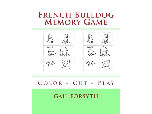 French Bulldog Memory Game: Color - Cut - Play
