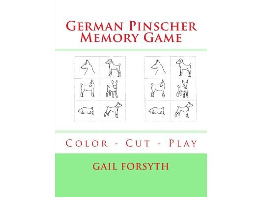 German Pinscher Memory Game: Color - Cut - Play