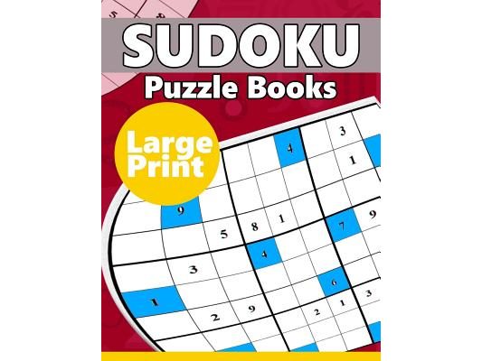 Sudoku Puzzle Books LARGE Print: The Huge Book of Hard Sudoku Challenging Puzzles