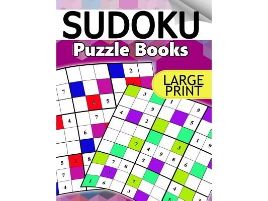 Sudoku Puzzle Books LARGE Print: The Huge Book of Medium to Hard Sudoku Challenging Puzzles