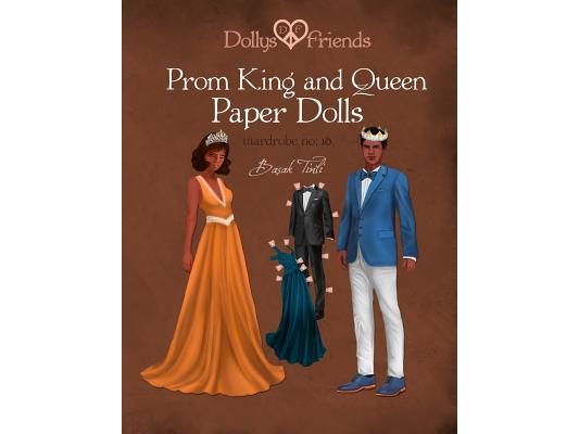 Dollys and Friends, Prom King and Queen Paper Dolls, Wardrobe No: 10