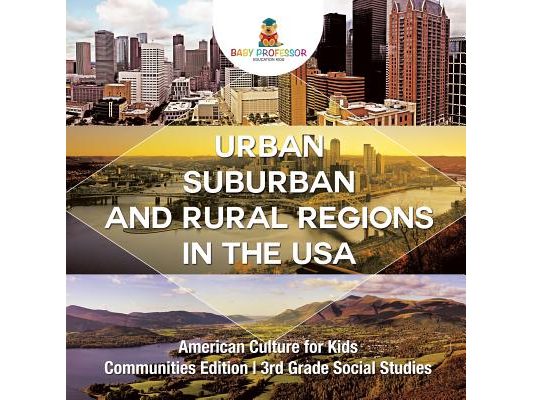 Urban, Suburban and Rural Regions in the USA American Culture for Kids - Communities Edition 3rd Grade Social Studies