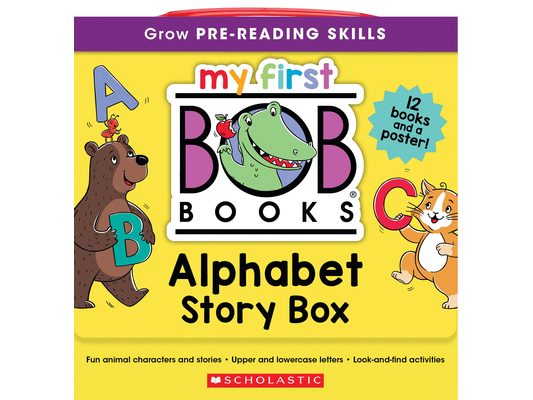 My First Bob Books - Alphabet Story Box Phonics, Letter Sounds, Ages 3 and Up, Pre-K (Reading Readiness)