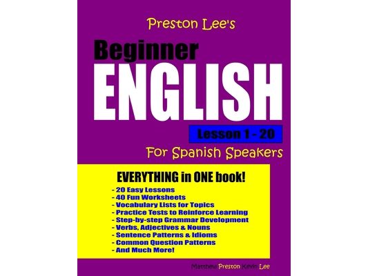 Preston Lee's Beginner English Lesson 1 - 20 For Spanish Speakers