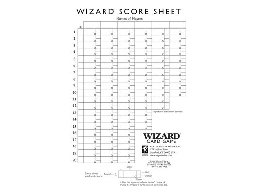 Wizard(r) Oversized Scorepads