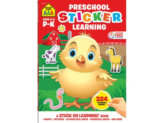 School Zone Preschool Sticker Learning Workbook