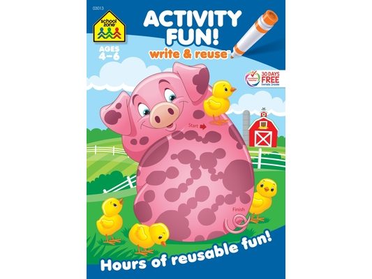 School Zone Activity Fun! Write & Reuse Workbook