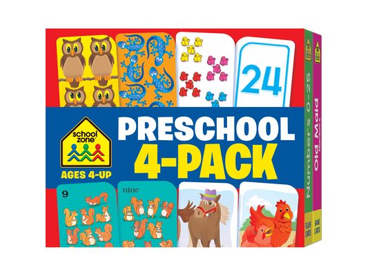 School Zone Preschool 4-Pack Flash Cards