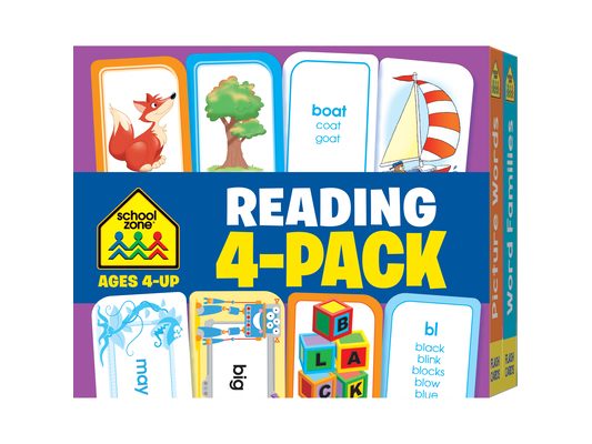 School Zone Reading 4-Pack Flash Cards