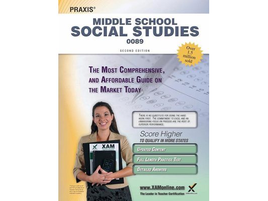 Praxis Middle School Social Studies 0089 Teacher Certification Study Guide Test Prep