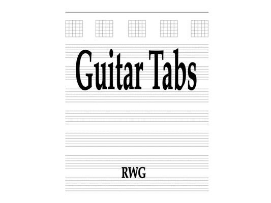 Guitar Tabs: 100 Pages 8.5" X 11"