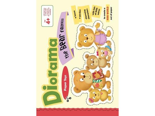 The Bear Family Diorama: Paper toys mini world