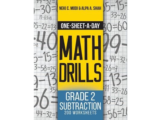 One-Sheet-A-Day Math Drills: Grade 2 Subtraction - 200 Worksheets (Book 4 of 24)