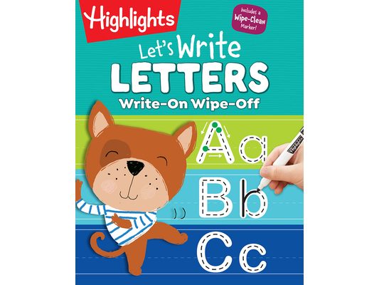 Write-On Wipe-Off Let's Write Letters: Write and Wipe Handwriting Practice for Kids Ages 3-6, Dry Erase Workbook with Kids Writing Practice, Uppercase