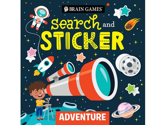 Brain Games - Search and Sticker: Adventure (for Kids Ages 3-6)