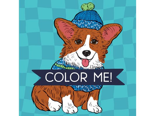 Color Me! Dogs - Keepsake Coloring Books Compact Edition with Dog Quotes 7x7 Inches Portable Coloring Book for Dog Lovers, Adults & All Ages