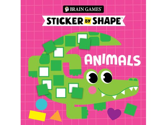 Brain Games - Sticker by Shape: Animals (for Kids Ages 3-6)