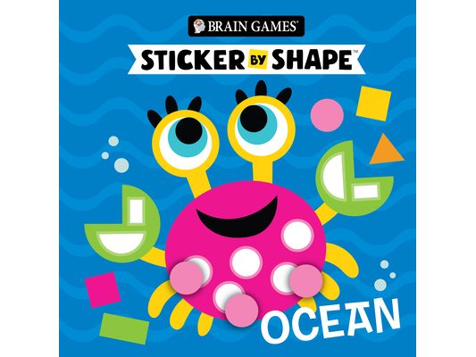 Brain Games - Sticker by Shape: Ocean (for Kids Ages 3-6)