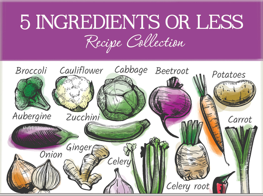 5 Ingredients or Less Recipe Card Collection Tin - 72 Recipe Cards + 28 Blank Recipe Cards to Write Your Own Recipes + 5 Tabbed Section Dividers