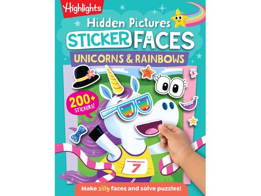 Hidden Pictures Sticker Faces: Unicorns & Rainbows: Colorful Unicorn and Rainbow Fun with Hidden Pictures and Repositionable Stickers for Kids 3-6