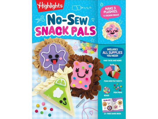 No-Sew Snack Pals: No-Sew Felt Craft Kit for Kids with All Supplies Included, Make Kawaii Snack Pillows with Felt Food and Mini Craft Activities, Fun