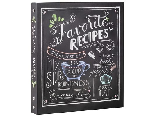 Deluxe Recipe Binder - Favorite Recipes (Chalkboard) - Write in Your Own Recipes