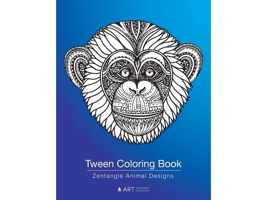Tween Coloring Book: Zentangle Animal Designs: Detailed Zendoodle Pages For Boys, Girls, Ages 8-12, Stress Relieving Intricate Drawings, Colouring She
