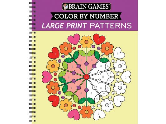 Brain Games - Color by Number - Large Print: Patterns (Stress Free Coloring Book)