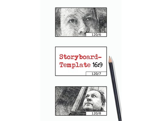 Film Storyboard Template: In 16:9 Aspect Ratio