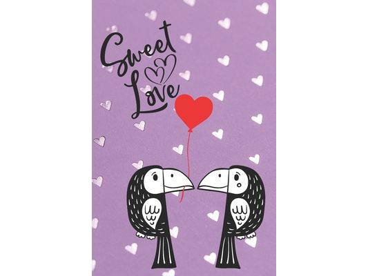 Sweet Love: Parrot Lovers Notebook with Quotes Valentine Present Loved One Friend Co-Worker Kids